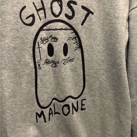 Gray Ghost Malone Sweatshirt Size XL - Picture 3 of 4